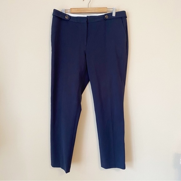 Brooks Brothers Navy Cotton Blend Straight Leg Pants - 14 - Picture 1 of 12